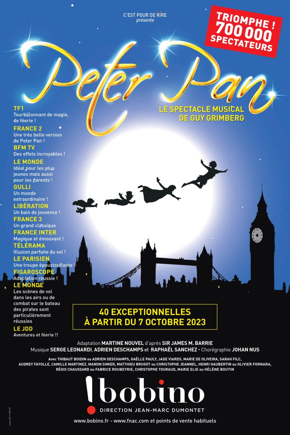 La comédie musicale « Peter Pan » de retour à Bobino